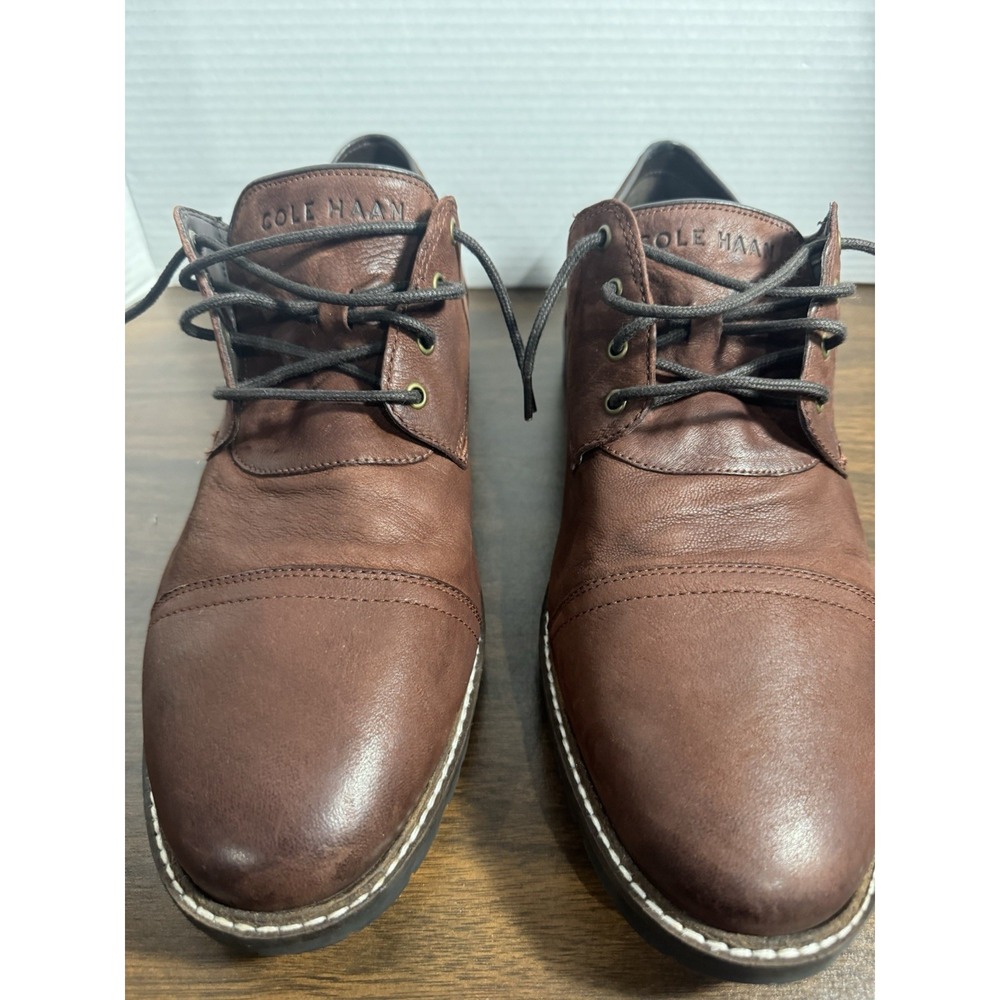 Cole Haan Shoes Mens Size 14W Brown Leather Grand OS Lace Up Casual C30636 - Picture 4 of 8